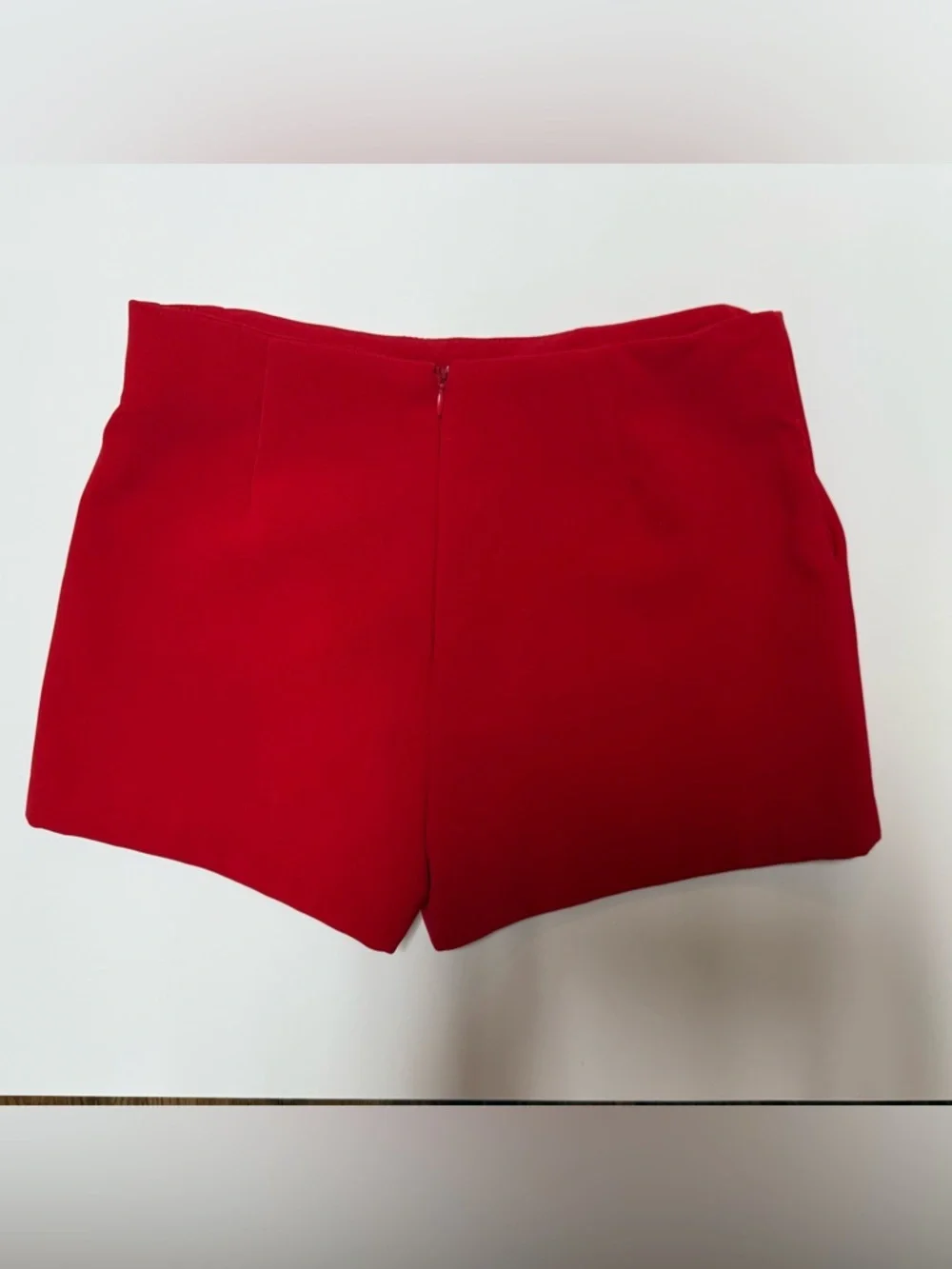 Women’s Red High-Waist Wrap Front Skort - Picture 3 of 5